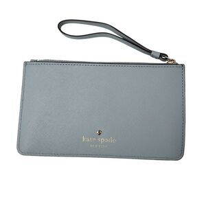 Kate Spade New York Wallet Karolina‎ Leather Wristlet Blue Clutch Cardholder